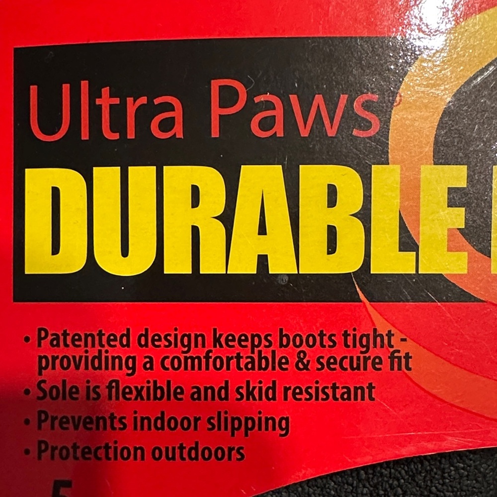 NWT ULTRA PAWS Durable Dog Boots - Black SIZE: 5